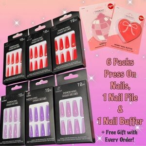 Press On Nails & Nail Files Bundle